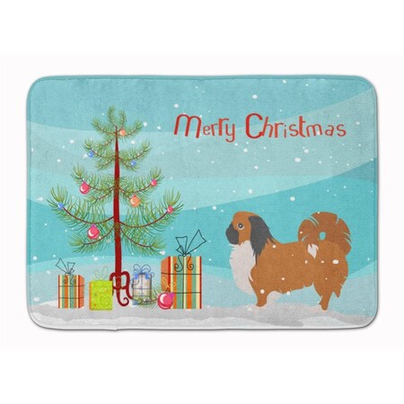 Carolines Treasures Pekingese Merry Christmas Tree Machine Washable Memory Foam Mat BB2956RUG
